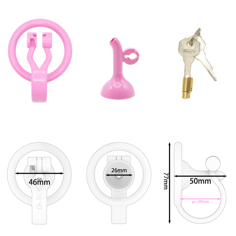 [2.0 Upgrade] Inverted Male Chastity Cage with Optimized Extended Urethral Tube – Ergonomic Stealth Design