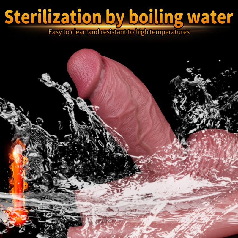 Thick Dildo Penissleeve Extender Pants – High Waist Silicone Realistic Cock Sleeve Sheath Underwear