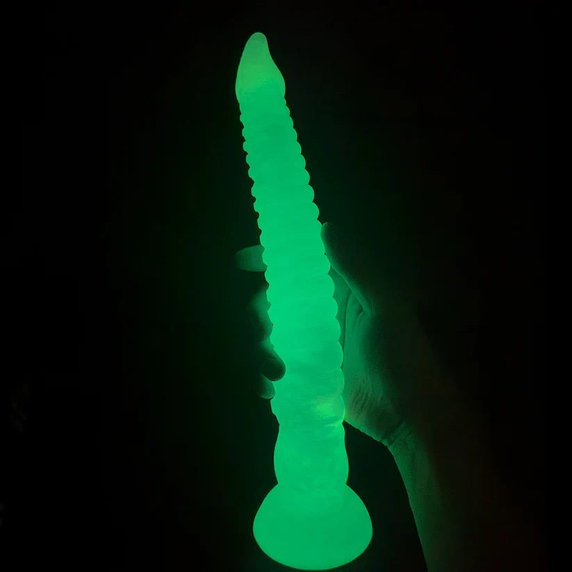 Glow-in-the-Dark Octopus Tentacle Dildo | Gradient Blue & Purple Anal Plug