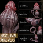 Remote Control Vibrating Butt Plug with Cock Ring, Silicone Prostate