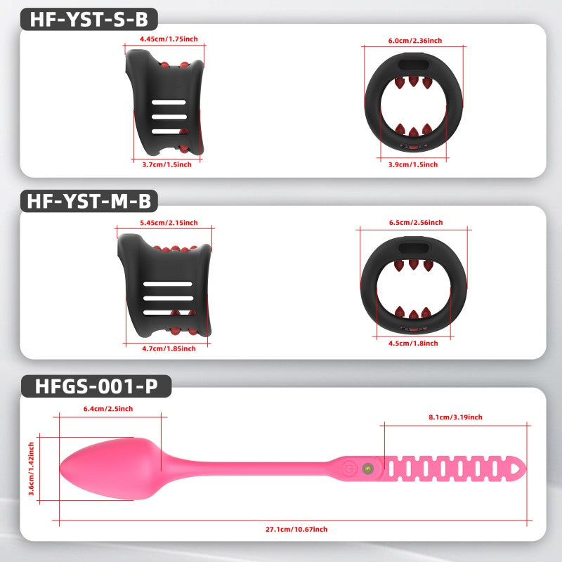Silicone Soft Spike Extension Sleeve | Compatible with GSD Chastity Cage System