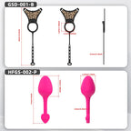 Silicone Chastity Thong Set with Vibrating Plug & Soft Spike Cage-GSD Series