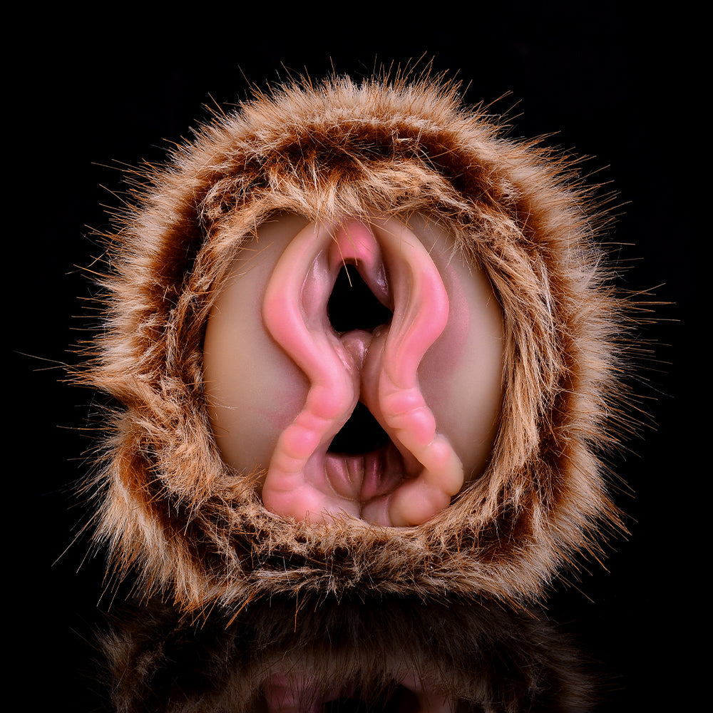Elk Furry Pocket Pussy – Dual-Opening Faux Fur Animal Masturbator | Domlust