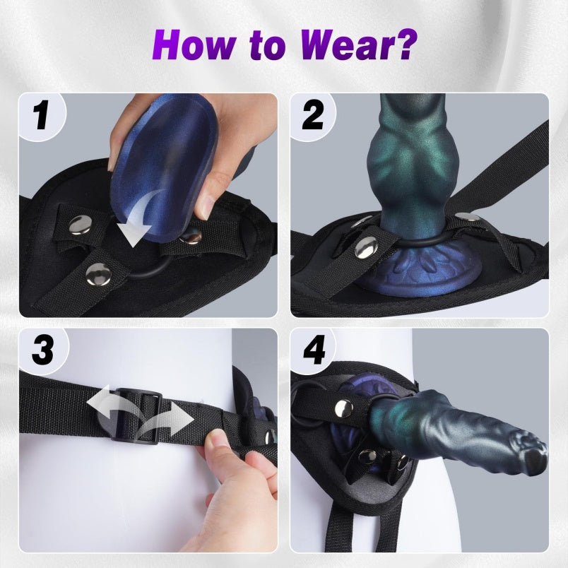 Domlust Metallic Knotted Dragon Dildo – Dual-Density Platinum Silicone Spiral Head Suction Cup Strap-On Fetish Sex Toy
