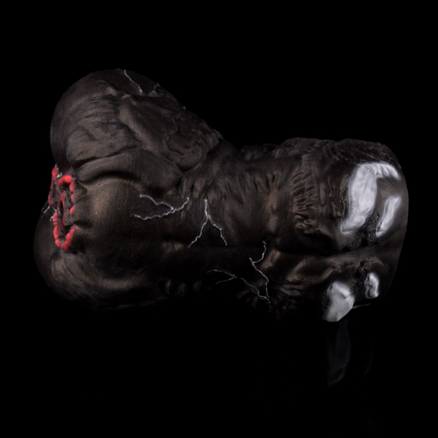 Alien Torso Fantasy Pocket Pussy – Venom Symbiote Dual-Channel Silicone Masturbator for Male Sex Toys