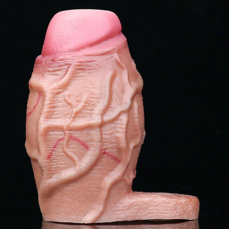 Fantasy Canine Inflatable Cock Sleeve – Male Penis Extension and Ejaculation Control Silicone Sex Toys