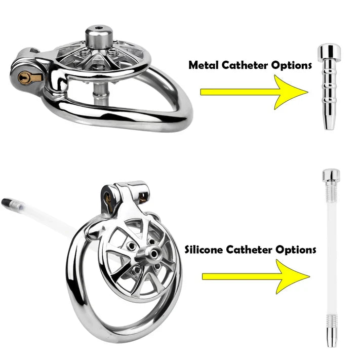 Stainless Steel Cock Torture Device with Removable Spikes | Adjustable Spiked Chastity Cage