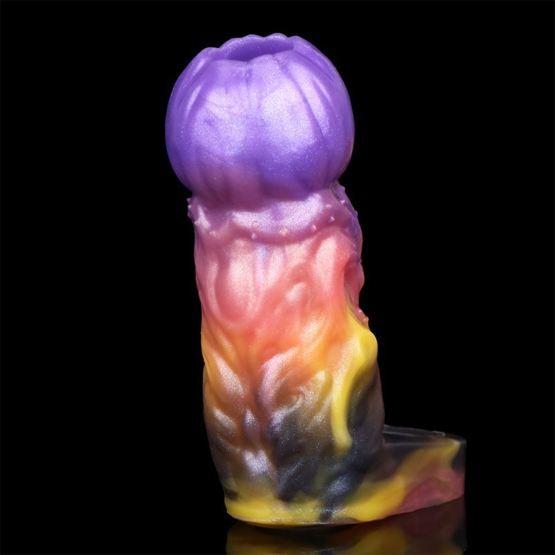 Fantasy Pumpkin-Head Cock Sleeve Cover Larger – 5-Inch Silicone Penis Extender for Men Sex Toys
