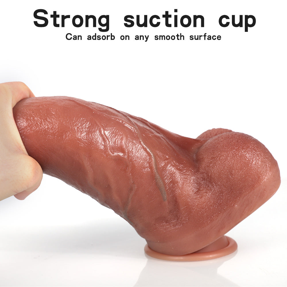 Big Girth Realistic Anal Dildo Butt Plug - Huge Silicone Suction Cup Female Sex Toy
