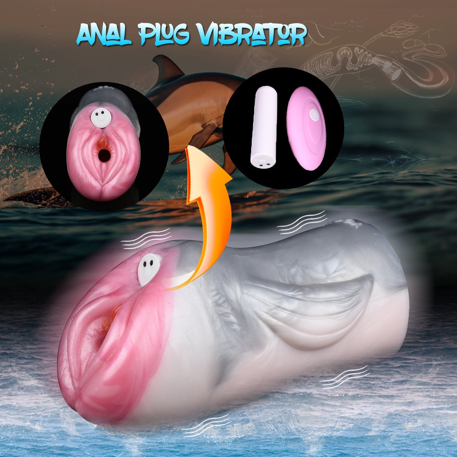 Dolphin Pocket Pussy – Fantasy Ocean Animal Vagina Masturbator | Domlust Beast Sex Silicone