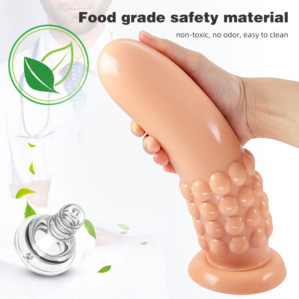 Huge Anal Dildo Butt Plug - Spiral Knotted Dildo Anal Beads for Men Women