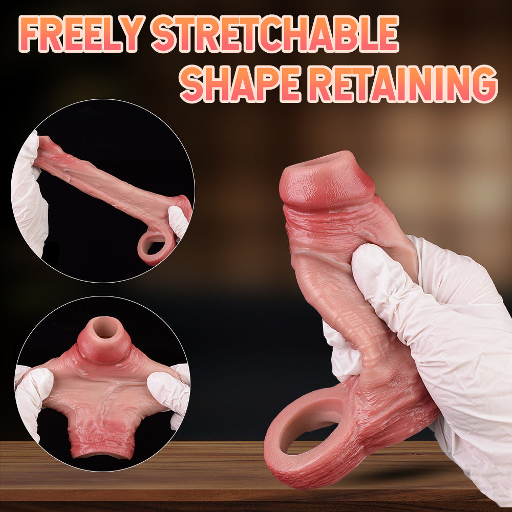 Realistic Penis Sleeve Sheath - Open-end Male Masturbatering Cocksleeve Sex Toys