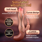 Fantasy Vibrating Dildo Anal Beads Clit Stimulator - Silicone Realistic Vibrator Sex Toys for Women