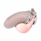 Flexible Stainless Steel Mesh Chastity Cage for Men – 5 Precision Sizes LKM-024