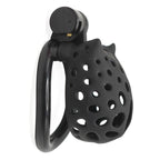 Cat-Shaped Resin Chastity Cage – Lightweight (75g), Breathable, 4 Ring Sizes, Pink or Black