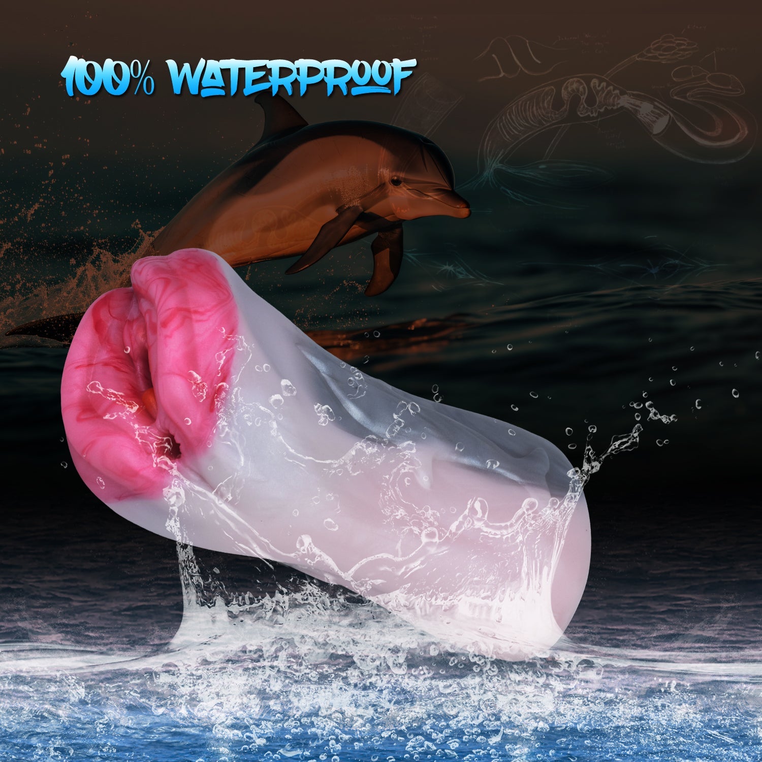Dolphin Pocket Pussy – Dual-Sensation Silicone Animal Masturbator for Men | Domlust