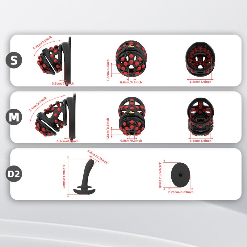 Silicone Soft Nail Modular Chastity Cage System GSD Wearable Chastity Device