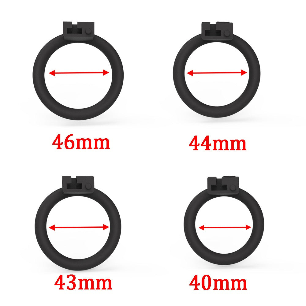 Inverted Mini Chastity Cage – Micro Male Chastity Cage | 3D Printed Resin | Shrink Training & Concealment | 3 Sizes + Hidden Lock
