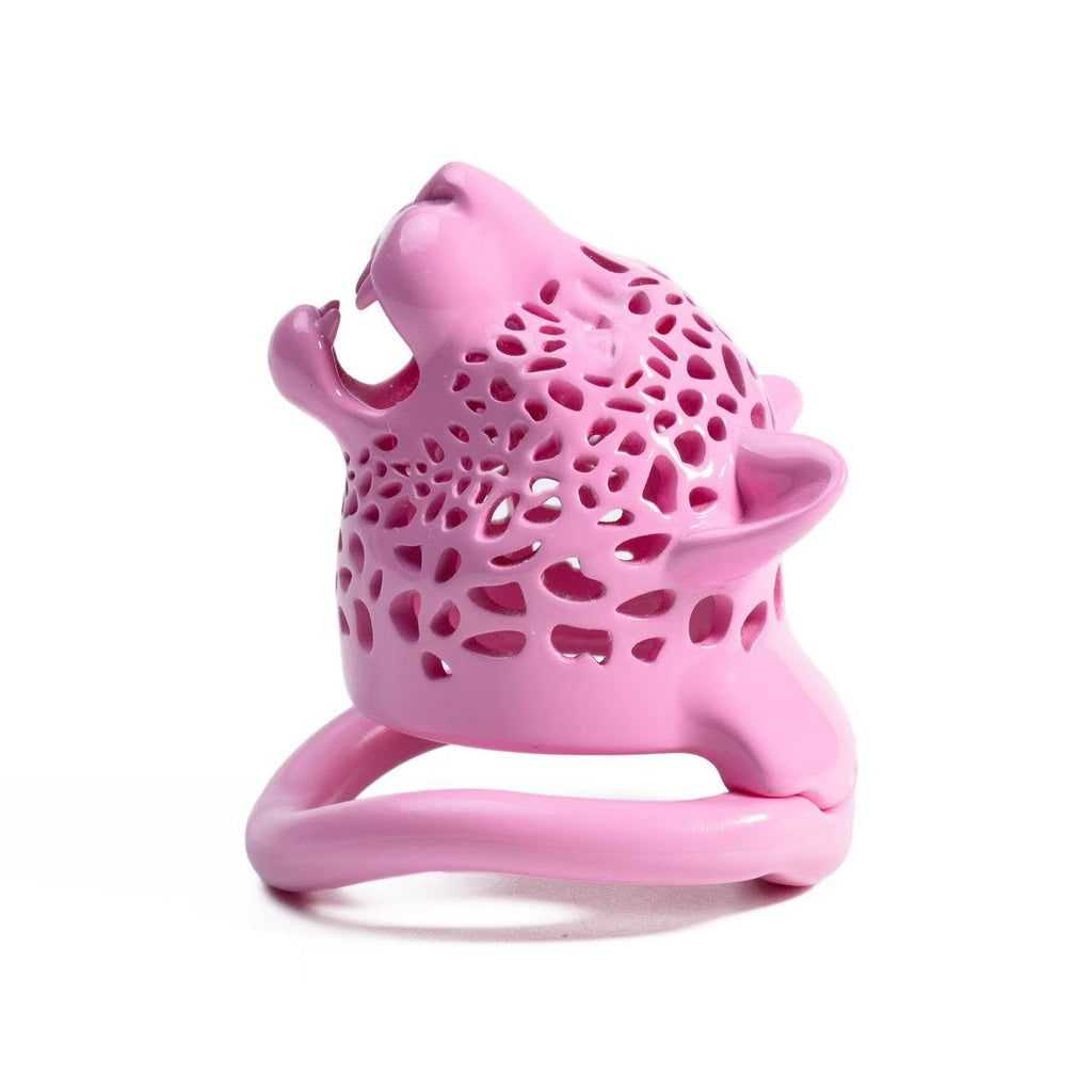 Leopard Head Resin Chastity Cage – Lightweight Breathable Animal Design