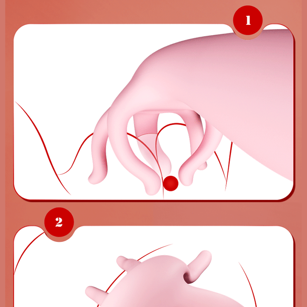 Finger Vibrator Sex Toys for Women - Realistic Pink Breast Vaginal Prostate Massager Novelty Gift