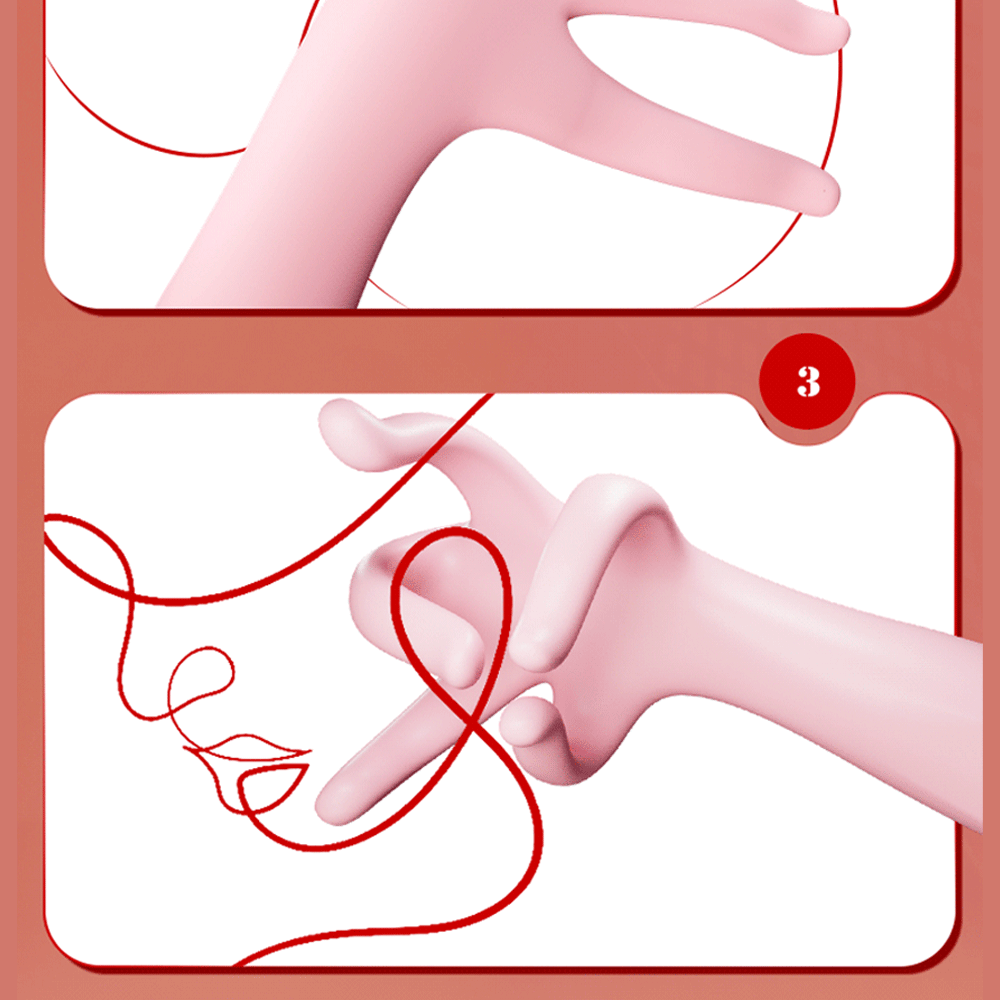 Finger Vibrator Sex Toys for Women - Realistic Pink Breast Vaginal Prostate Massager Novelty Gift