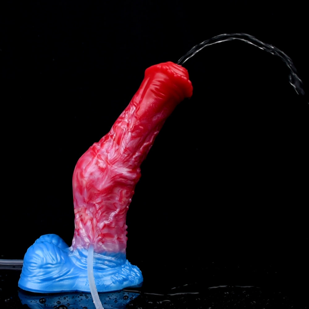 Inflatable Monsterdildo Ejaculating Dildo Butt Plug - Sillicone Horse Dick Vaginal Masturbator