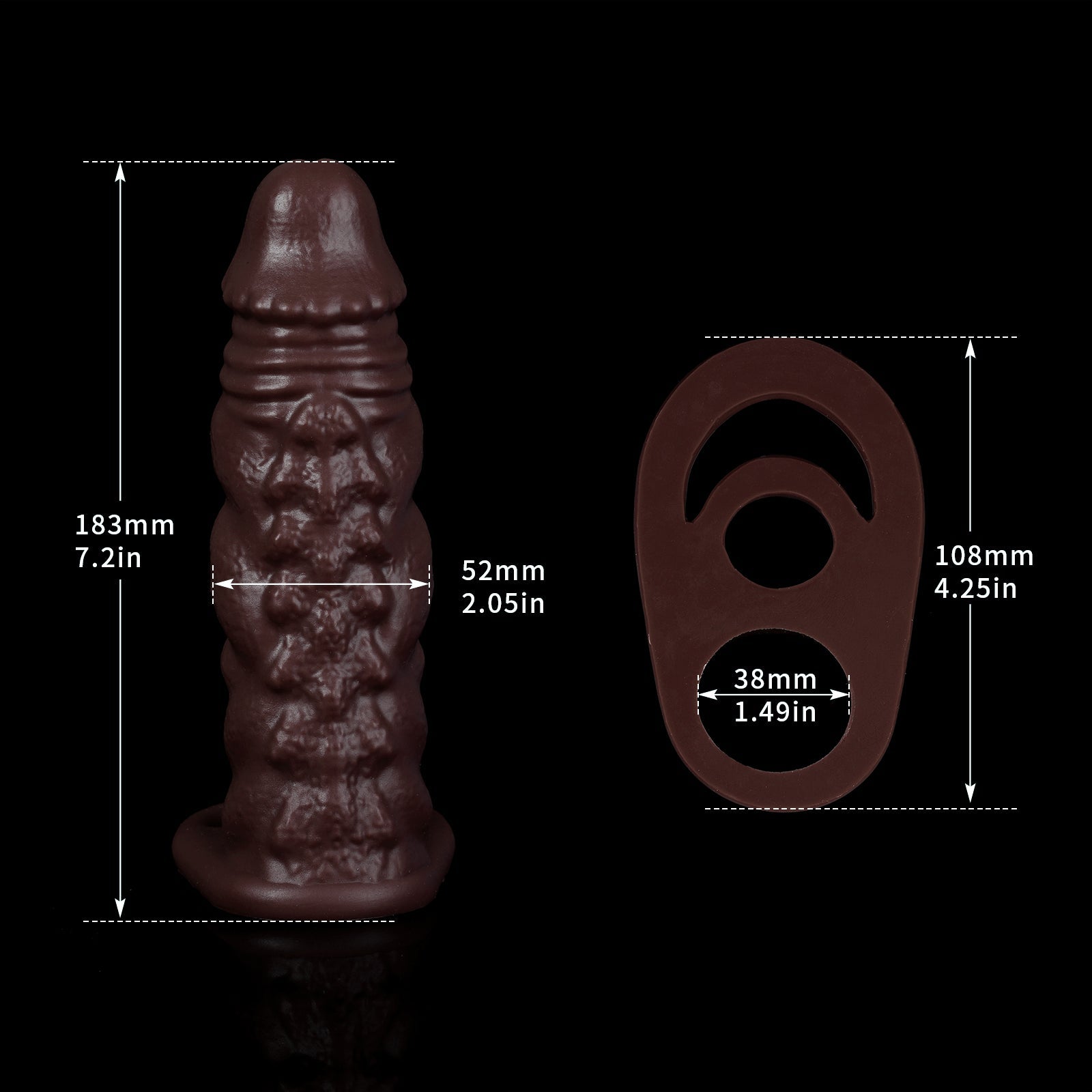 Luminous Dragon Cock Sleeve - Premium Silicone Penissleeve Extender Sex Toy for Men