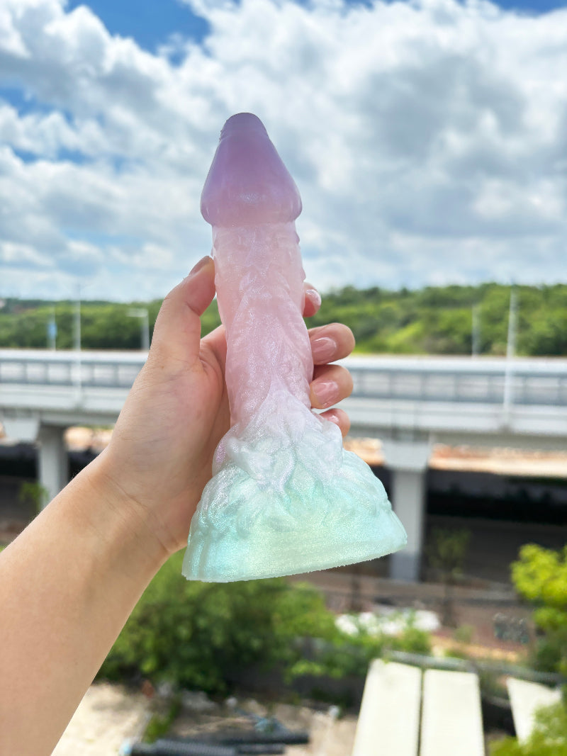Crystal Clear Fantasy Dildo | Dual Density Silicone Monster Dildo with Suction Cup – Domlust DarcoSilk