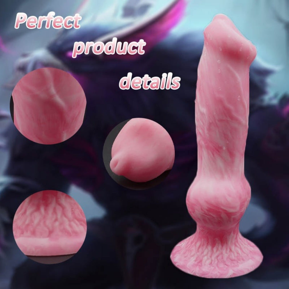 Pink Dog Knot Dildo | Silicone Knotted Fantasy Toy with Suction Cup – Domlust