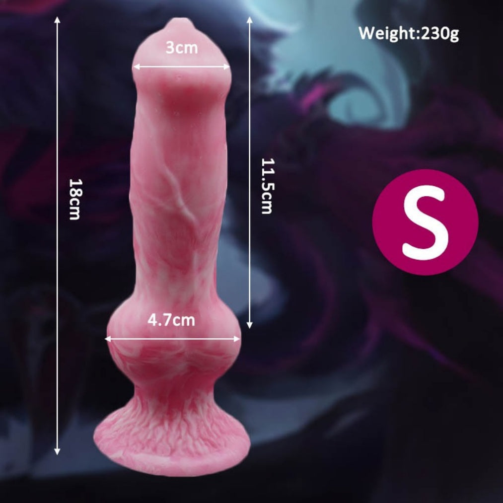 Pink Dog Knot Dildo | Silicone Knotted Fantasy Toy with Suction Cup – Domlust