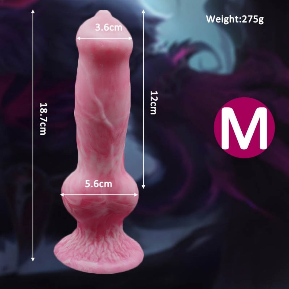 Pink Dog Knot Dildo | Silicone Knotted Fantasy Toy with Suction Cup – Domlust