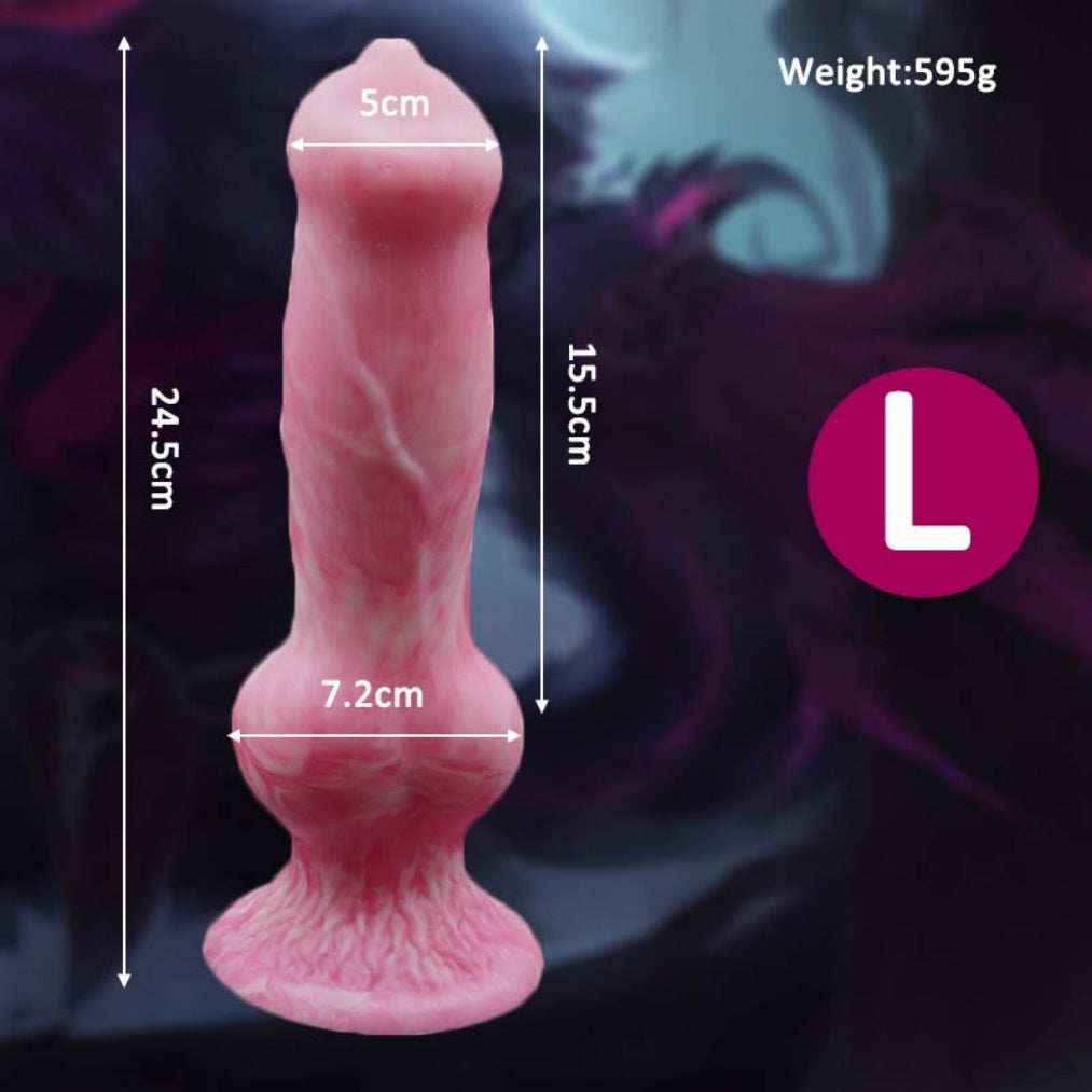 Pink Dog Knot Dildo | Silicone Knotted Fantasy Toy with Suction Cup – Domlust