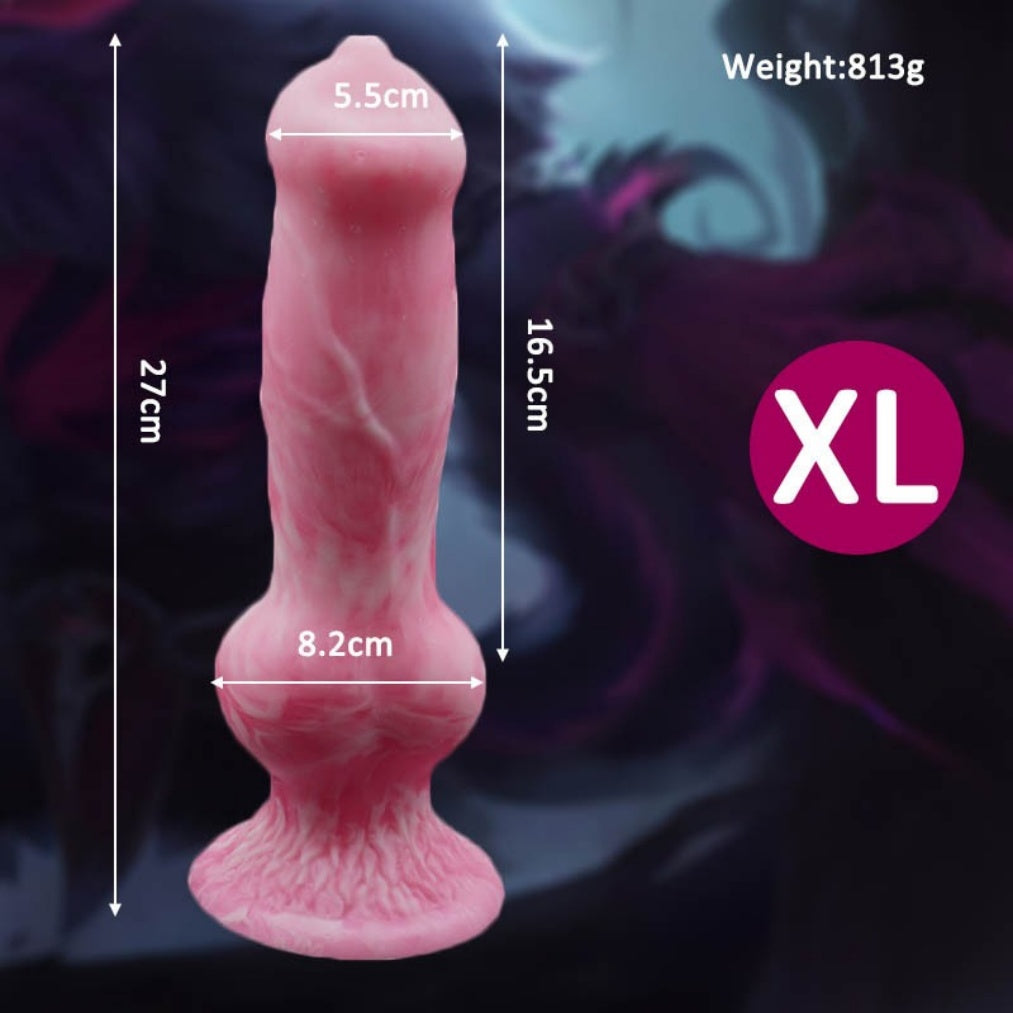 Pink Dog Knot Dildo | Silicone Knotted Fantasy Toy with Suction Cup – Domlust