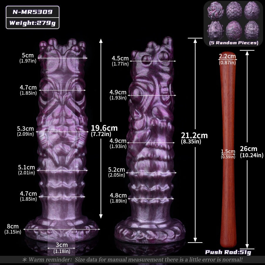 Fantasy Ovipositor Dildo – Monster Creature Cock with Silicone Eggs | Fetish Sex Toy for Women