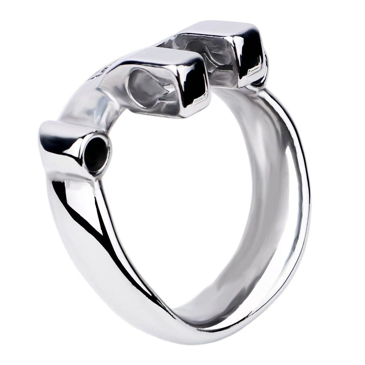 Metal Male Chastity Cage with Interchangeable Ring Attachments K16