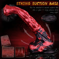 Domlust Stallion – Blood Red Fantasy Horse Dildo | Platinum Silicone with Suction Cup