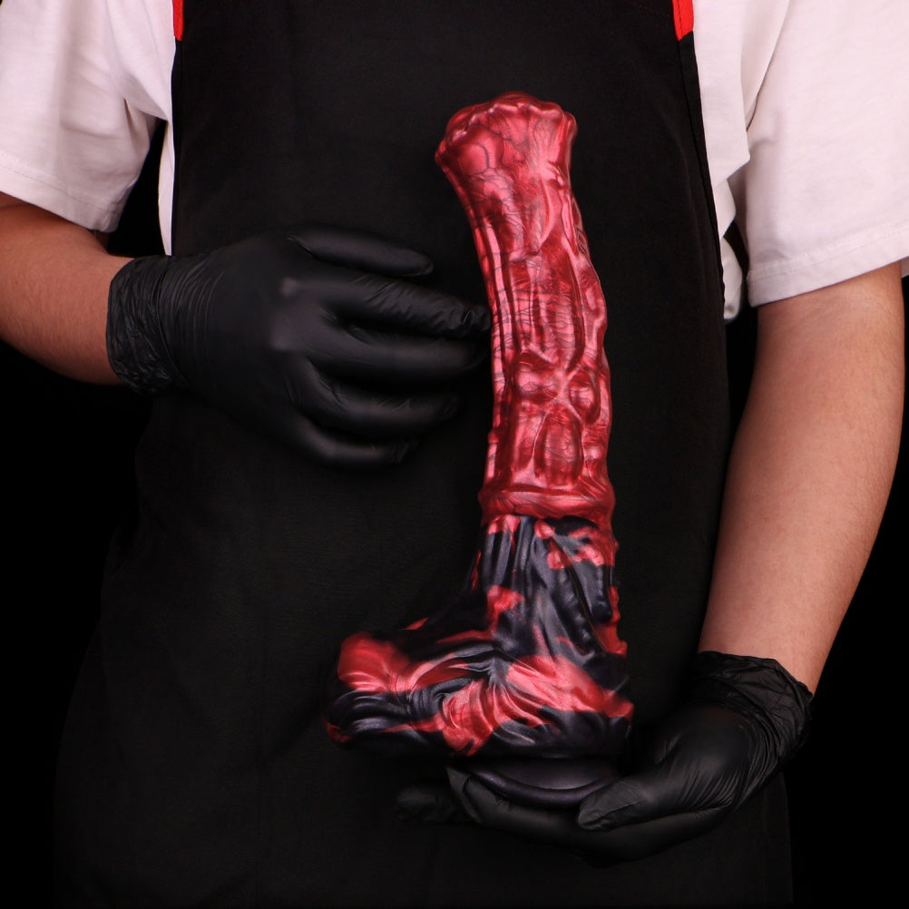 Domlust Stallion – Blood Red Fantasy Horse Dildo | Platinum Silicone with Suction Cup