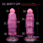 Inflatable Dildo – Beaded Platinum Silicone Expanding Toy | Purple Gradient | 2.59–2.83in | Domlust