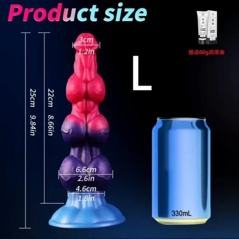Dog Knot Dildo Monster Bead – Alien Muscle Fantasy Knotted Dildo S/M/L/XL | Domlust