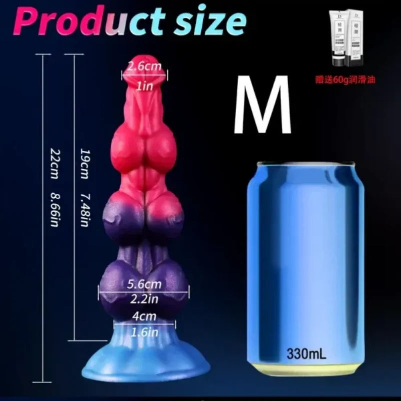 Dog Knot Dildo Monster Bead – Alien Muscle Fantasy Knotted Dildo S/M/L/XL | Domlust