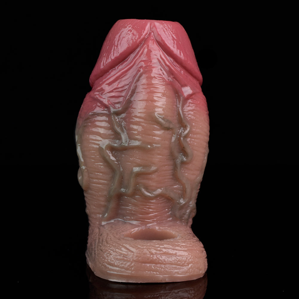 Realistic Cock Sleeve Enlargement Sex Toy for Men - Big Girthy Penis Extender Masturbator