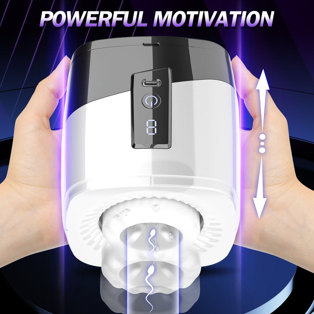 Pocket Pussy Male Masturbator Adult Stroker - Automactic Thrusting Penis Massage Sex Toys for Men