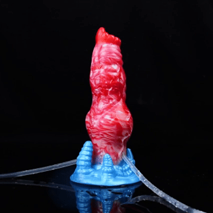 Ejaculating Dog Dildo Anal Butt Plug - Inflatable Anal Dildos Silicone Vaginal Masturbation Sex Toys