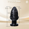 Fantasy Blooming Anal Huge Thick Dildo – Black Silicone Expanding Fisting-Inspired Buttplug
