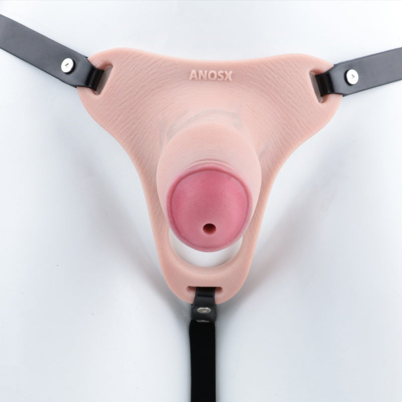Thick Silicone Realistic Male Wearable Chastity Cage – Device for Semen Retention & Orgasm Control