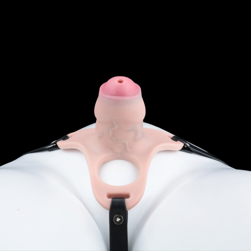 Thick Silicone Realistic Male Wearable Chastity Cage – Device for Semen Retention & Orgasm Control