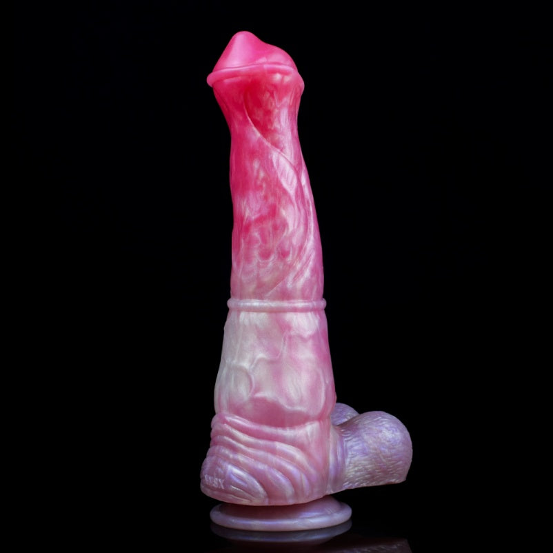 Pink Fantasy Dragon Dildo with Suction Cup – Full-Body Vaginal Stimulation Tool in Soft Silicone