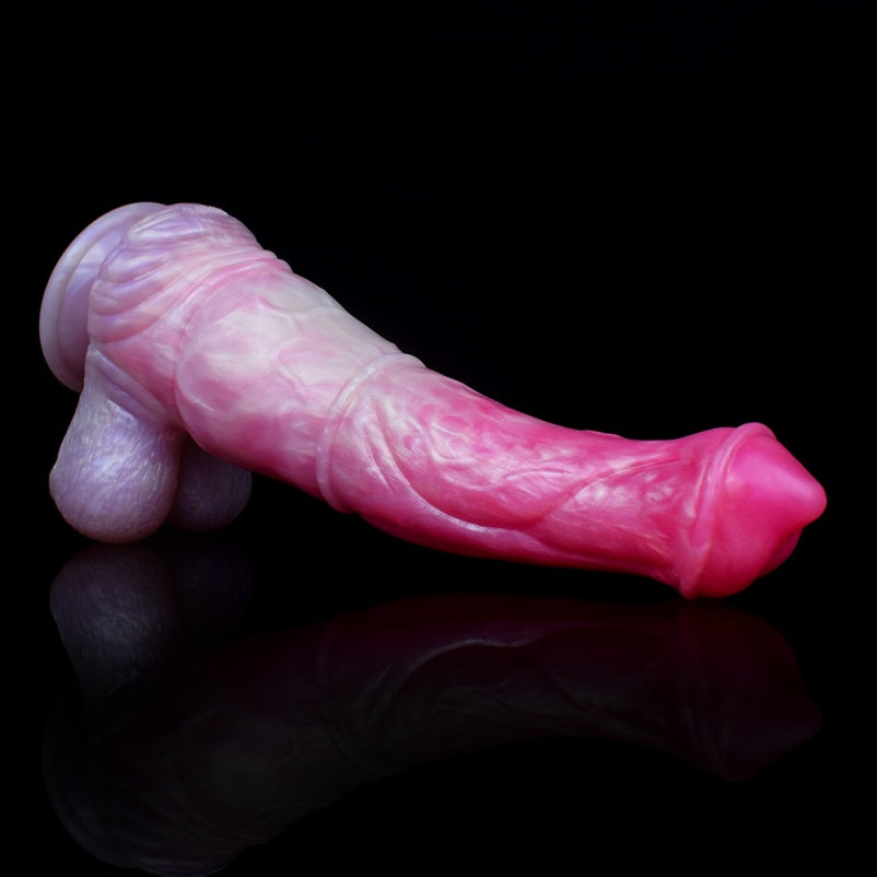 Pink Fantasy Dragon Dildo with Suction Cup – Full-Body Vaginal Stimulation Tool in Soft Silicone