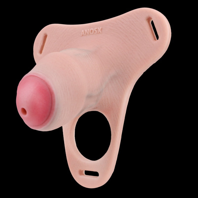 Thick Silicone Realistic Male Wearable Chastity Cage – Device for Semen Retention & Orgasm Control