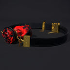 Red-Black Silicone Strapon Lust Fantasy Ball Gag - Female Bondage Erotic Tease Oral Sex Toy